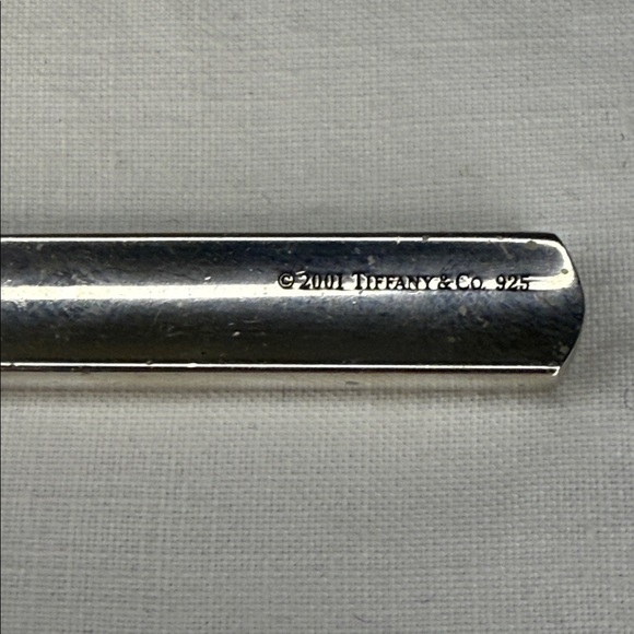 Tiffany & Co. 1837 Bar Pendant Necklace – Sterling Silver, 18" Snake Chain - Picture 5 of 6
